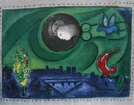 Lithografie Chagall - Quai de bercy