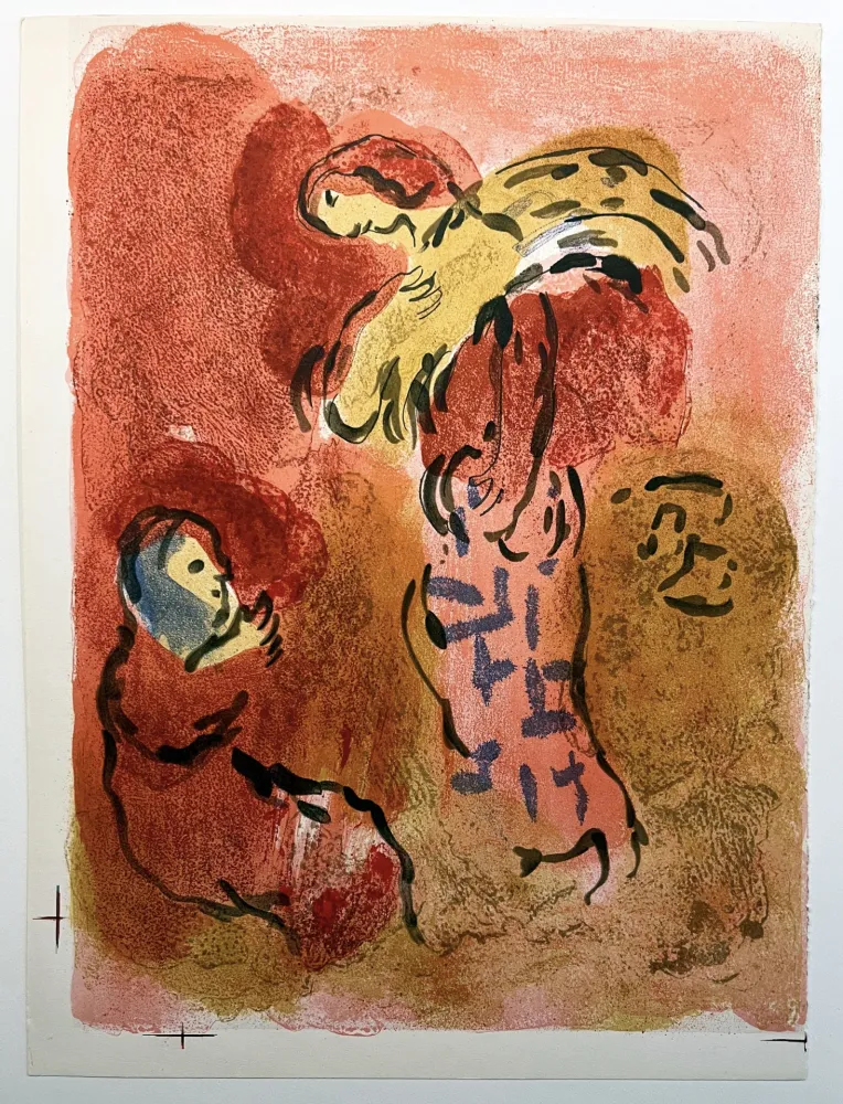 Lithografie Chagall - RUTH GLANEUSE. Lithographie originale pour 