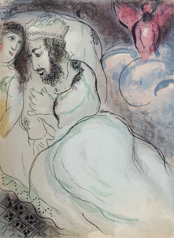 Lithografie Chagall - Sara et Abimelech, 1960