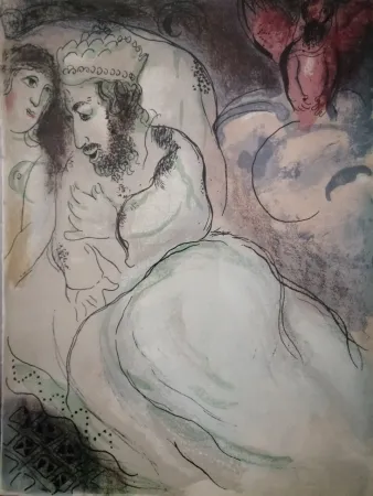 Lithografie Chagall - Sara et Abimeli