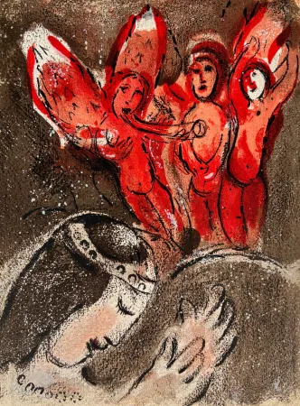 Lithografie Chagall - Sarah And Abimelech