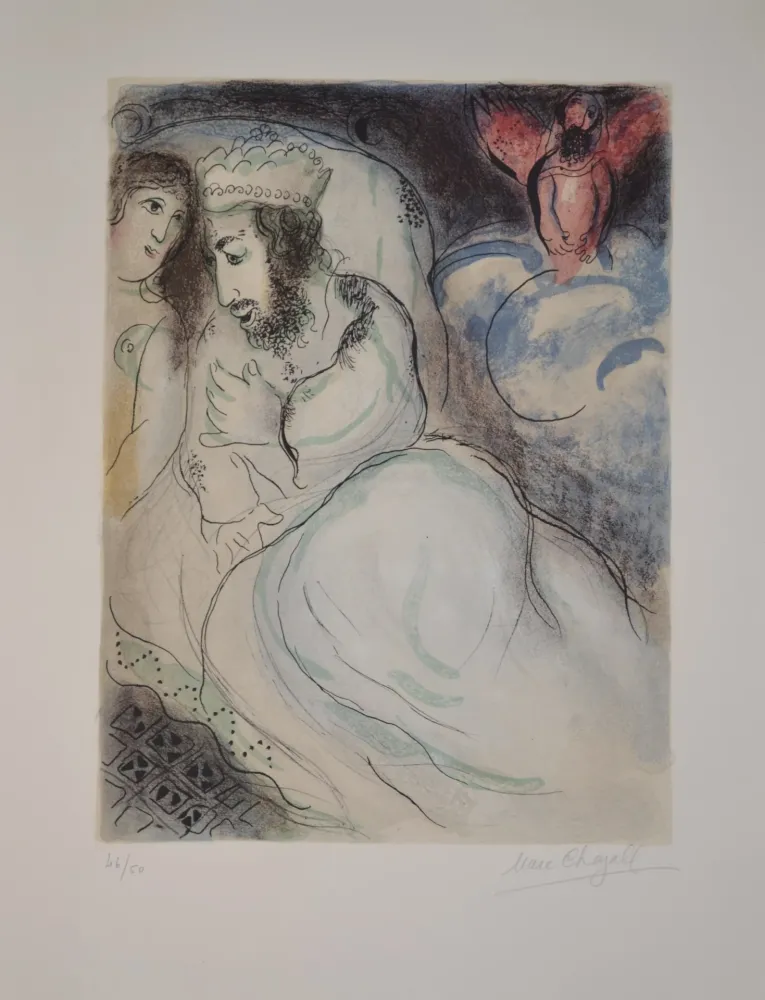 Lithografie Chagall - Sarah And Abimelech - M239