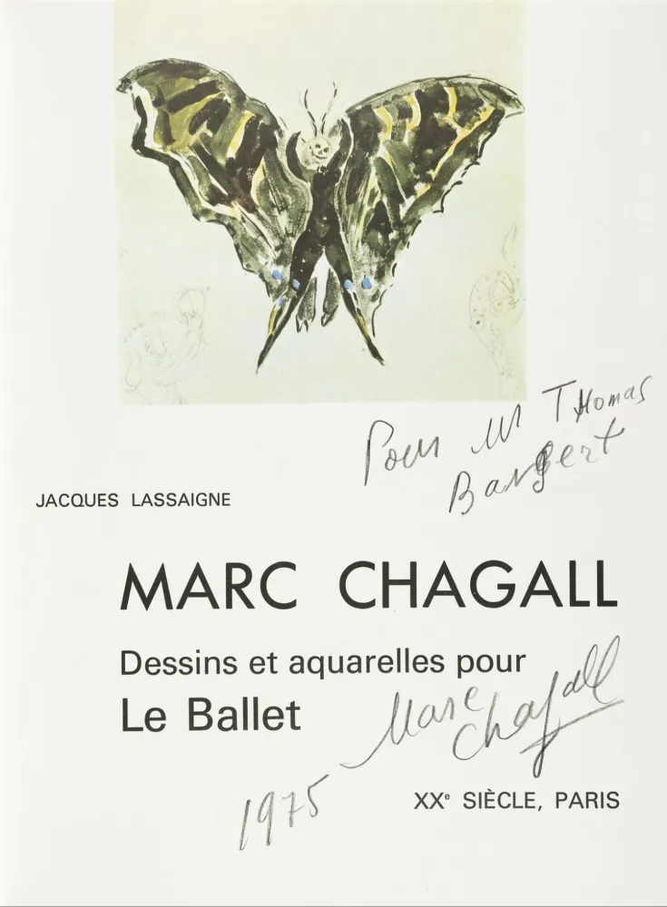 Geïllustreerd Boek Chagall - Signed & Dedicated - Dessins et aquarelles pour Le Ballet 