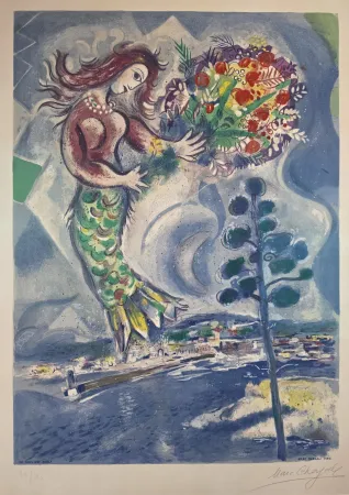 Lithografie Chagall - Sirène au Pin