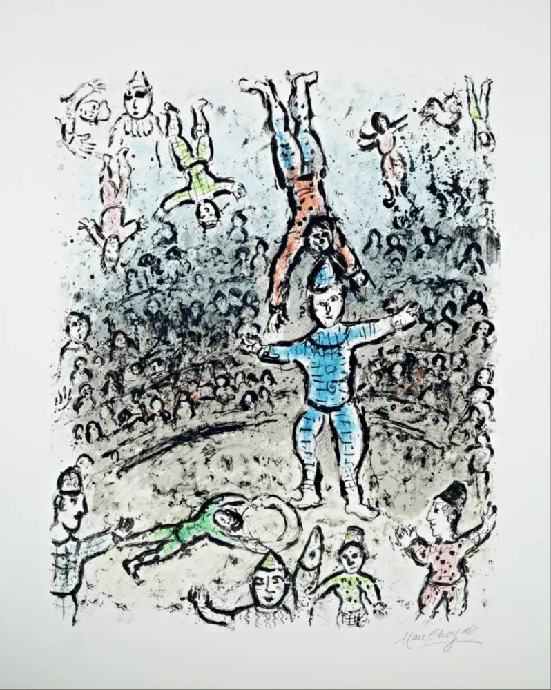 Lithografie Chagall - The Acrobats