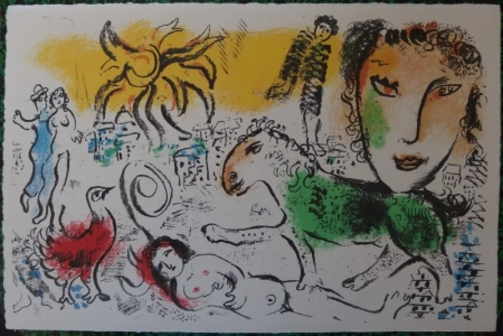 Lithografie Chagall - The green horse