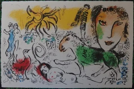 Lithografie Chagall - The green horse