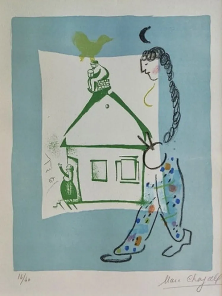 Lithografie Chagall - The House in My Village