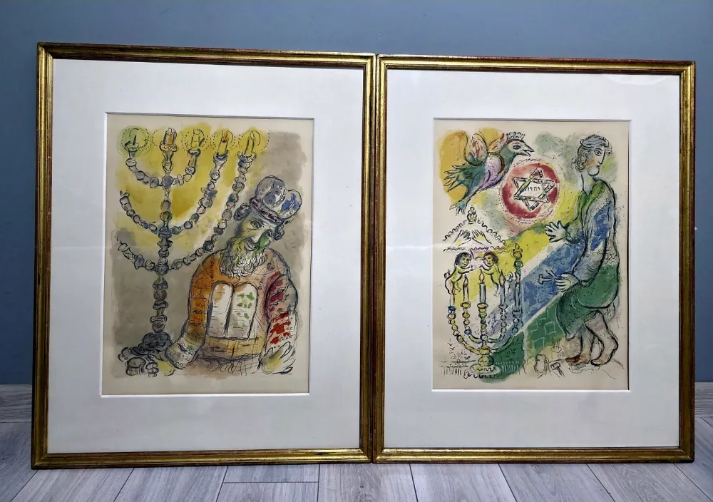 Lithografie Chagall - The Story of Exodus- 2 Plates 