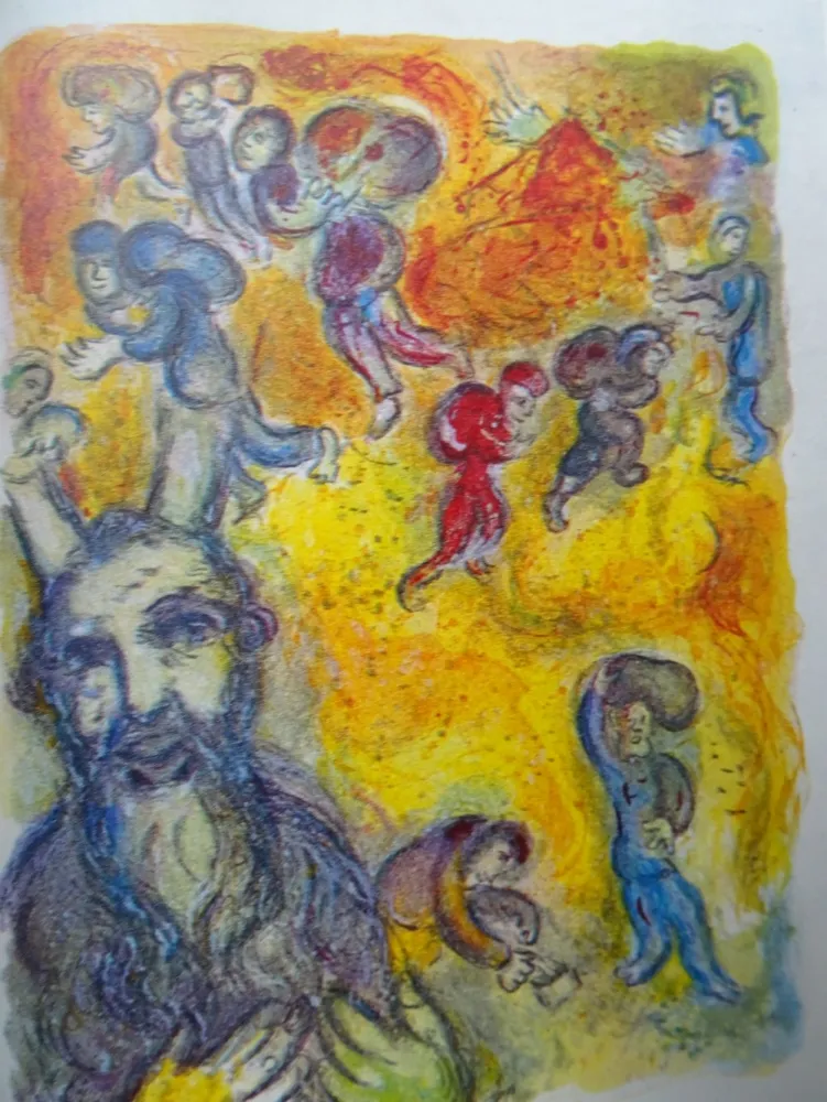 Lithografie Chagall - The story of the Exodus, plate 3:  En ces jours
