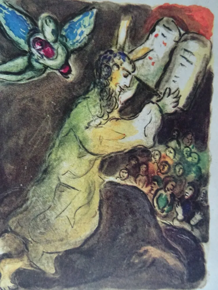Lithografie Chagall - The Story of the Exodus, plate number 20:Voici les Paroles du Seigneur..