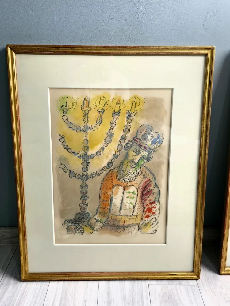 Lithografie Chagall - Thou shalt also anoint Aaron and his sonnes