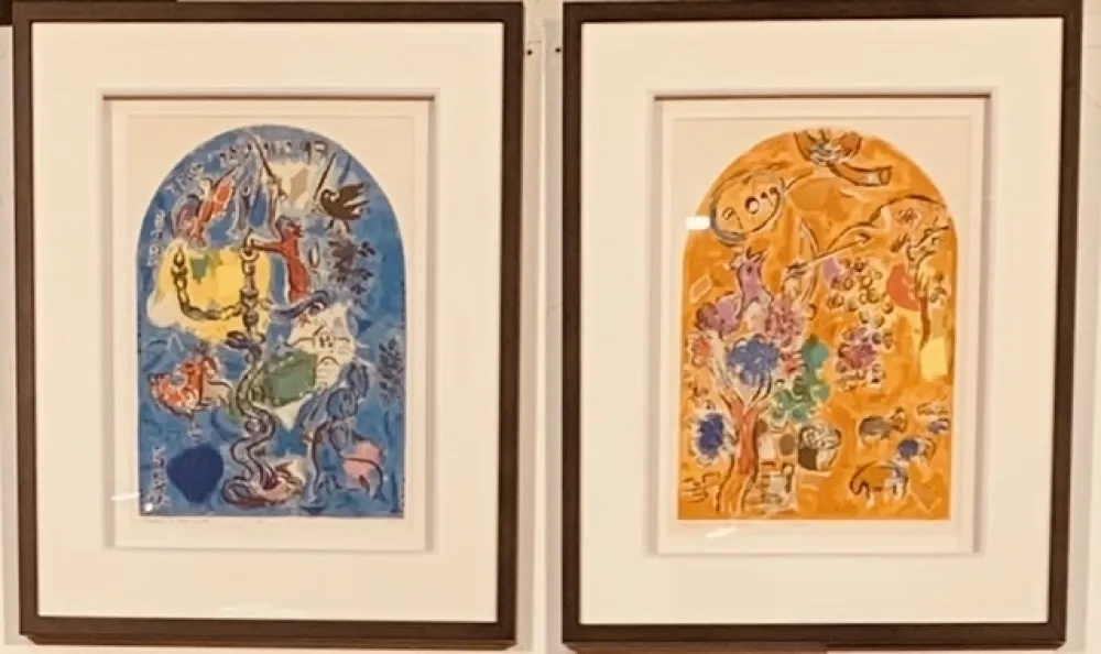 Lithografie Chagall - Vitraux Dan et Joseph
