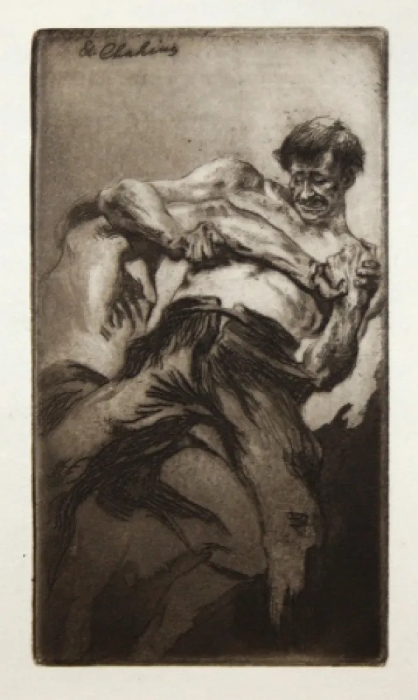 Ets En Aquatint Chahine - Croc en jambe