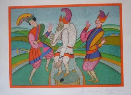 Lithografie Chemiakin - Carnaval