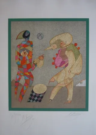 Lithografie Chemiakin - Carnaval