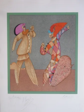 Lithografie Chemiakin - Carnaval