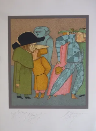 Lithografie Chemiakin - Carnaval