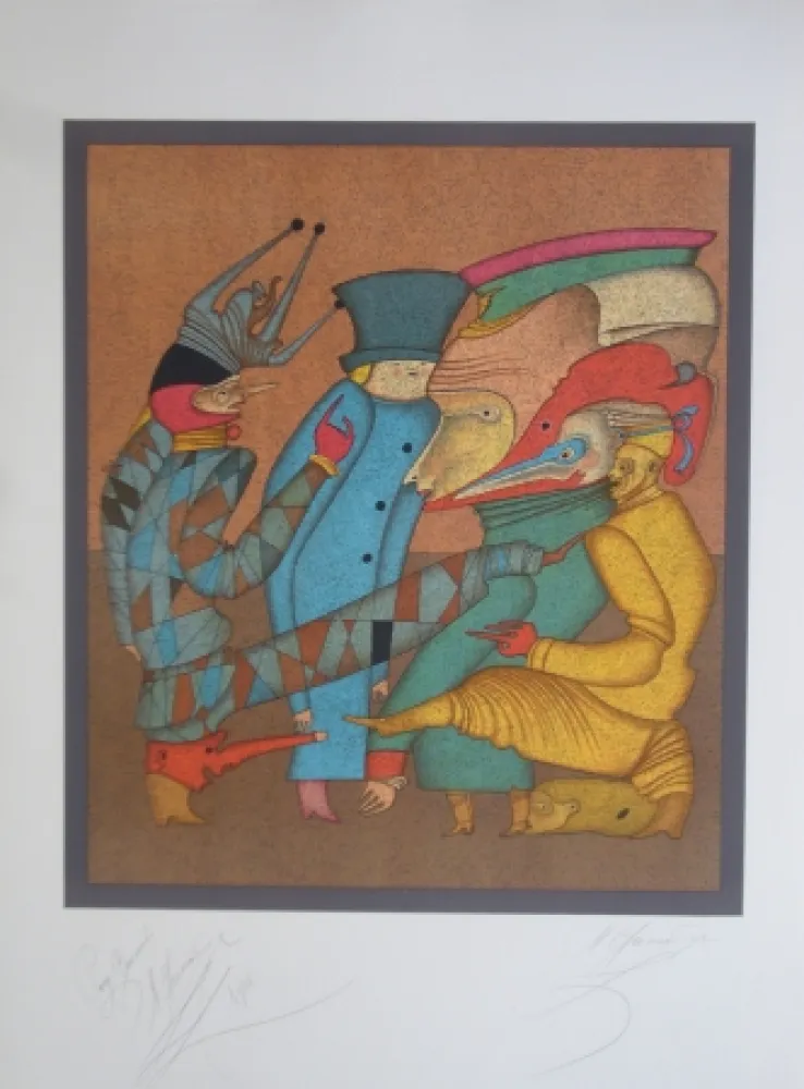 Lithografie Chemiakin - Carnaval