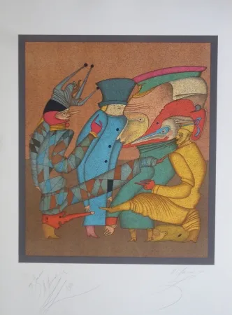 Lithografie Chemiakin - Carnaval