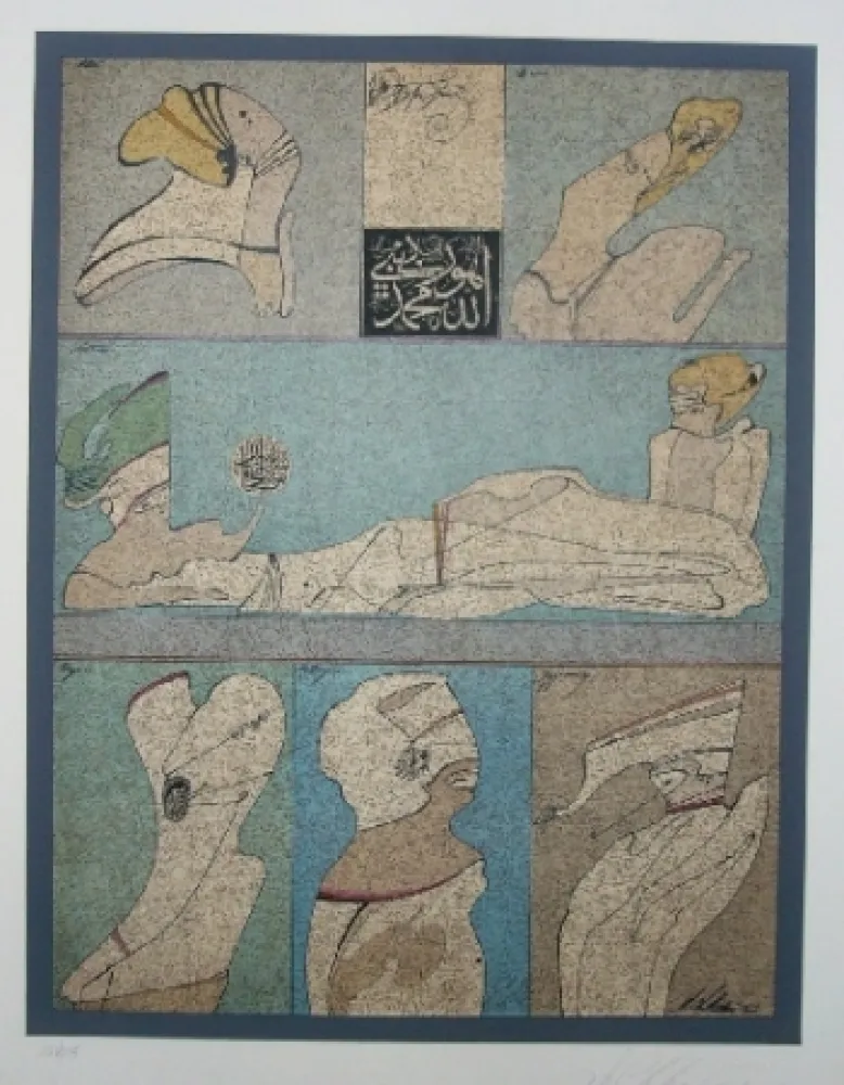 Lithografie Chemiakin - Ecritures