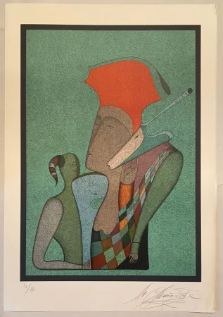 Lithografie Chemiakin - Grand carnaval de Saint Pétersbourg