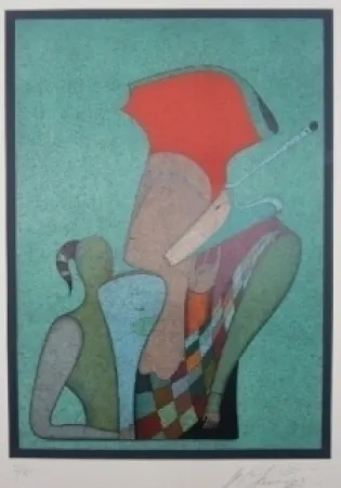 Lithografie Chemiakin - Grand carnaval de Saint Petersbourg 2