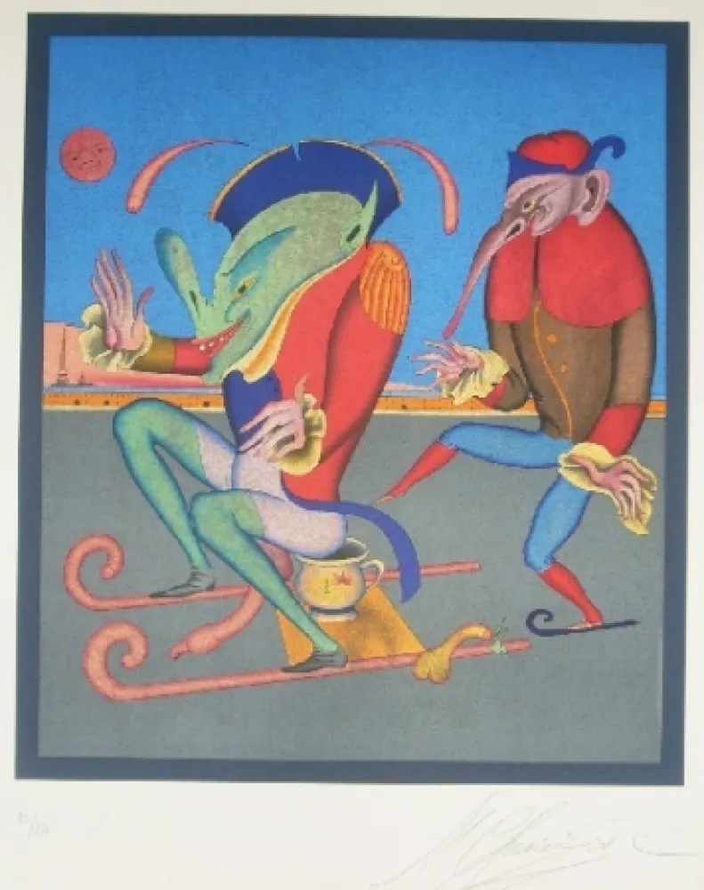 Lithografie Chemiakin - Grand carnaval de Saint Petersbourg 4