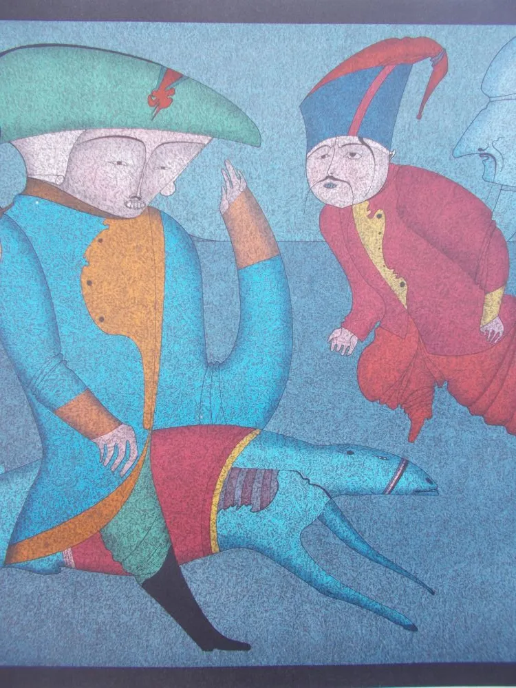 Lithografie Chemiakin - Le grand carnaval de St Petersbourg 3