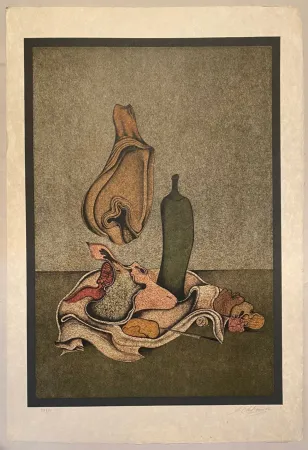 Lithografie Chemiakin - Nature morte