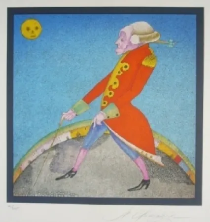 Lithografie Chemiakin - Suite Carnaval de Saint Petersbourg 1