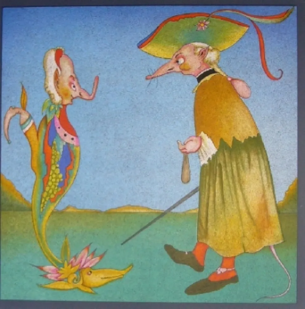 Lithografie Chemiakin - Suite Carnaval de Saint Petersbourg 7 