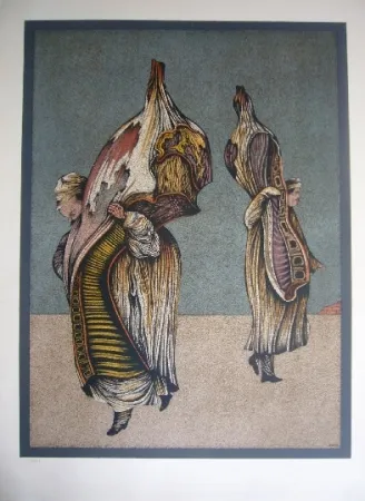 Lithografie Chemiakin - Ventre de Paris 15