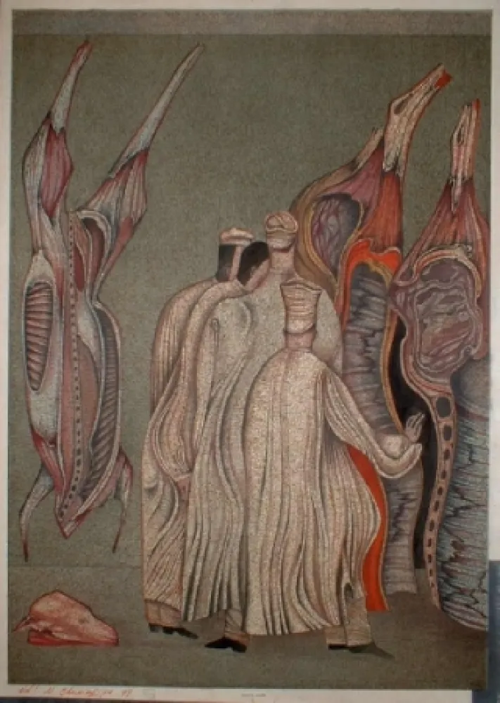 Lithografie Chemiakin - Ventre de Paris 2