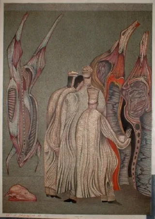 Lithografie Chemiakin - Ventre de Paris 2