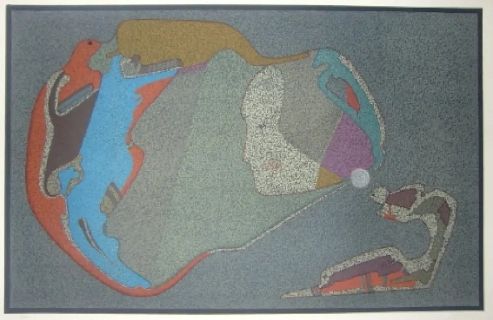 Lithografie Chemiakin - Visage monde