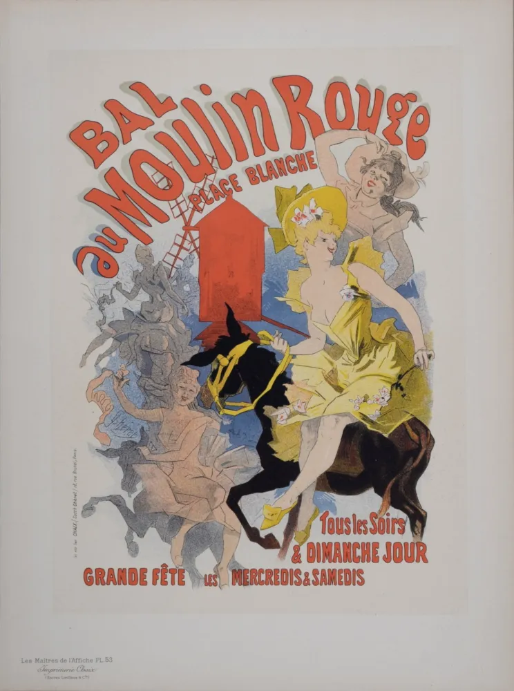 Lithografie Cheret - Bal du Moulin Rouge, Les Maitres de L’Affiche