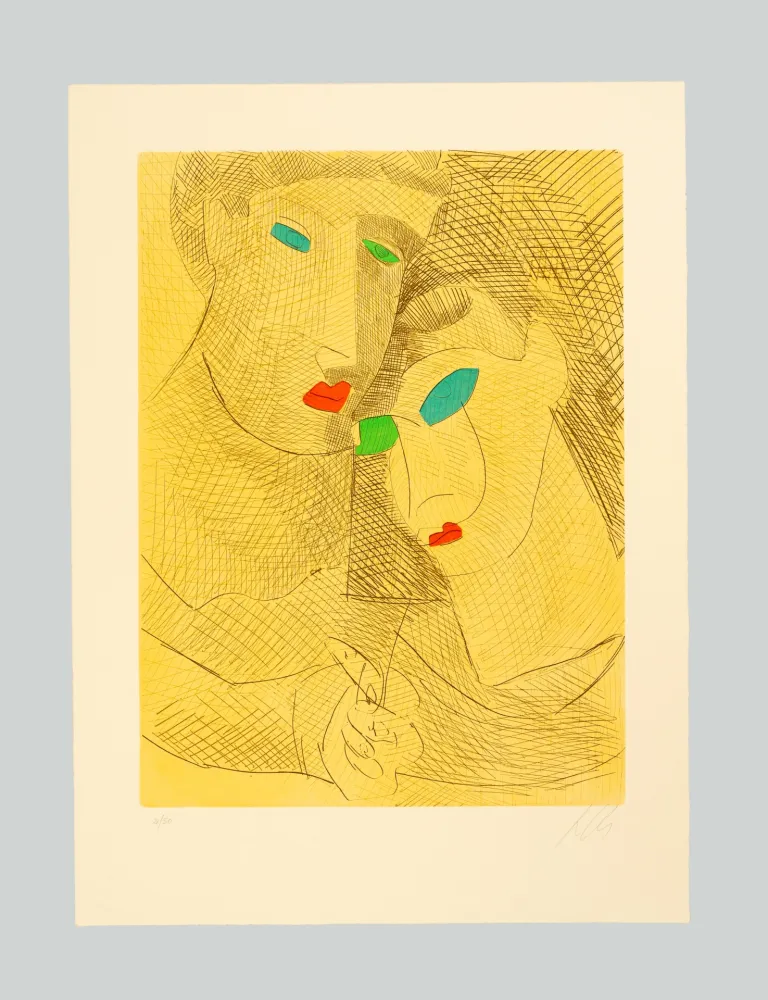 Ets En Aquatint Chia - Improvvisazioni su Leonardo (D)