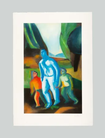 Ets En Aquatint Chia - Padre e figli