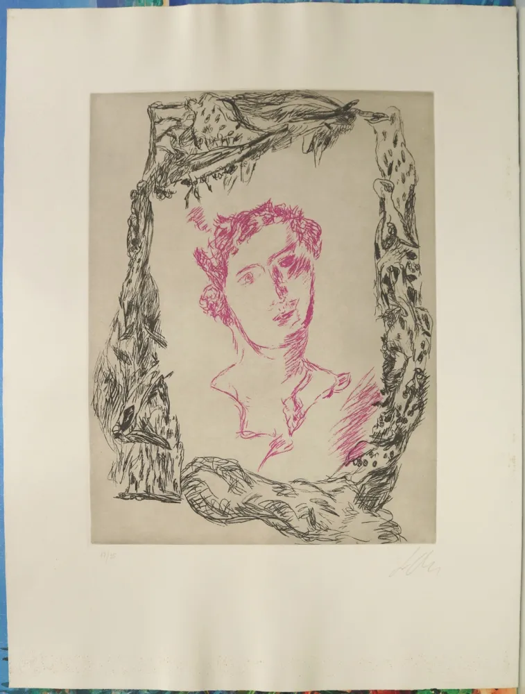 Aquatint Chia - Volto