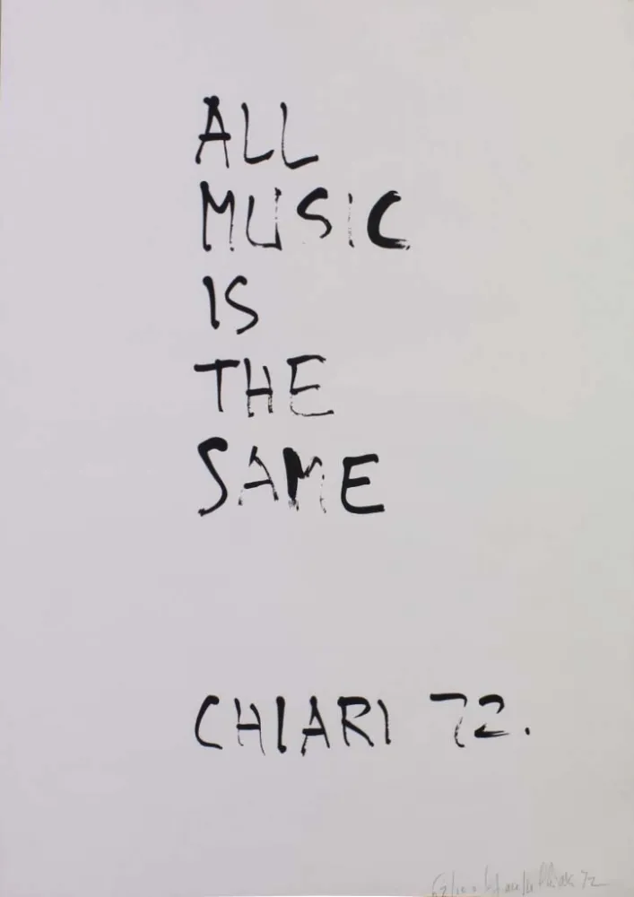 Lithografie Chiari - ALL MUSIC IS THE SAME