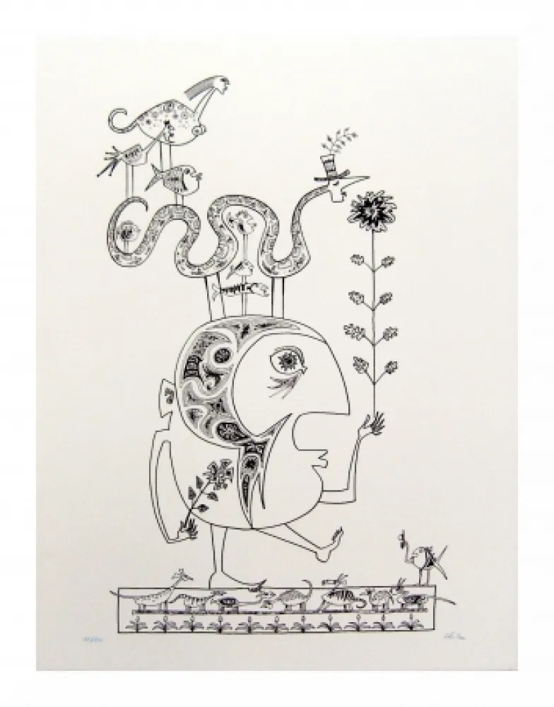 Lithografie Chica - Hommage à Brauner