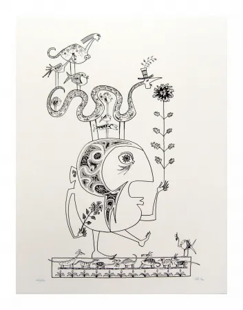 Lithografie Chica - Hommage à Brauner