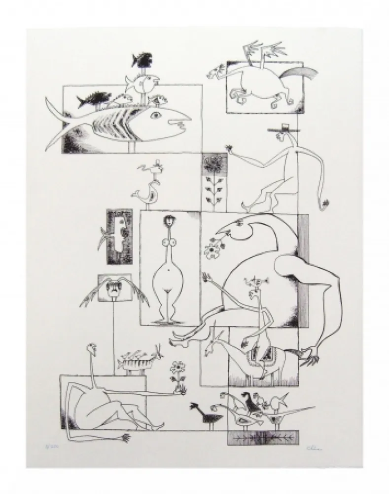 Lithografie Chica - Ils sont tous là!