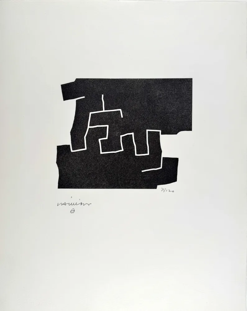 Houtsnede Chillida - 10e anniversaire Fondation Maeght 