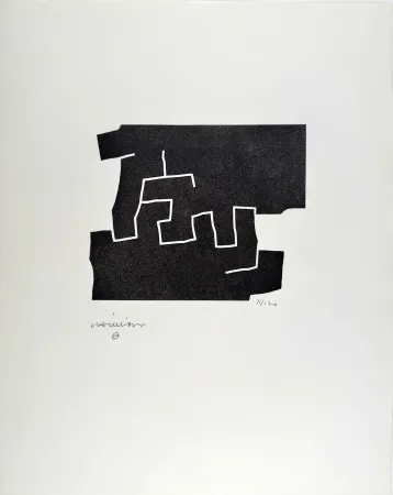 Houtsnede Chillida - 10e anniversaire Fondation Maeght 