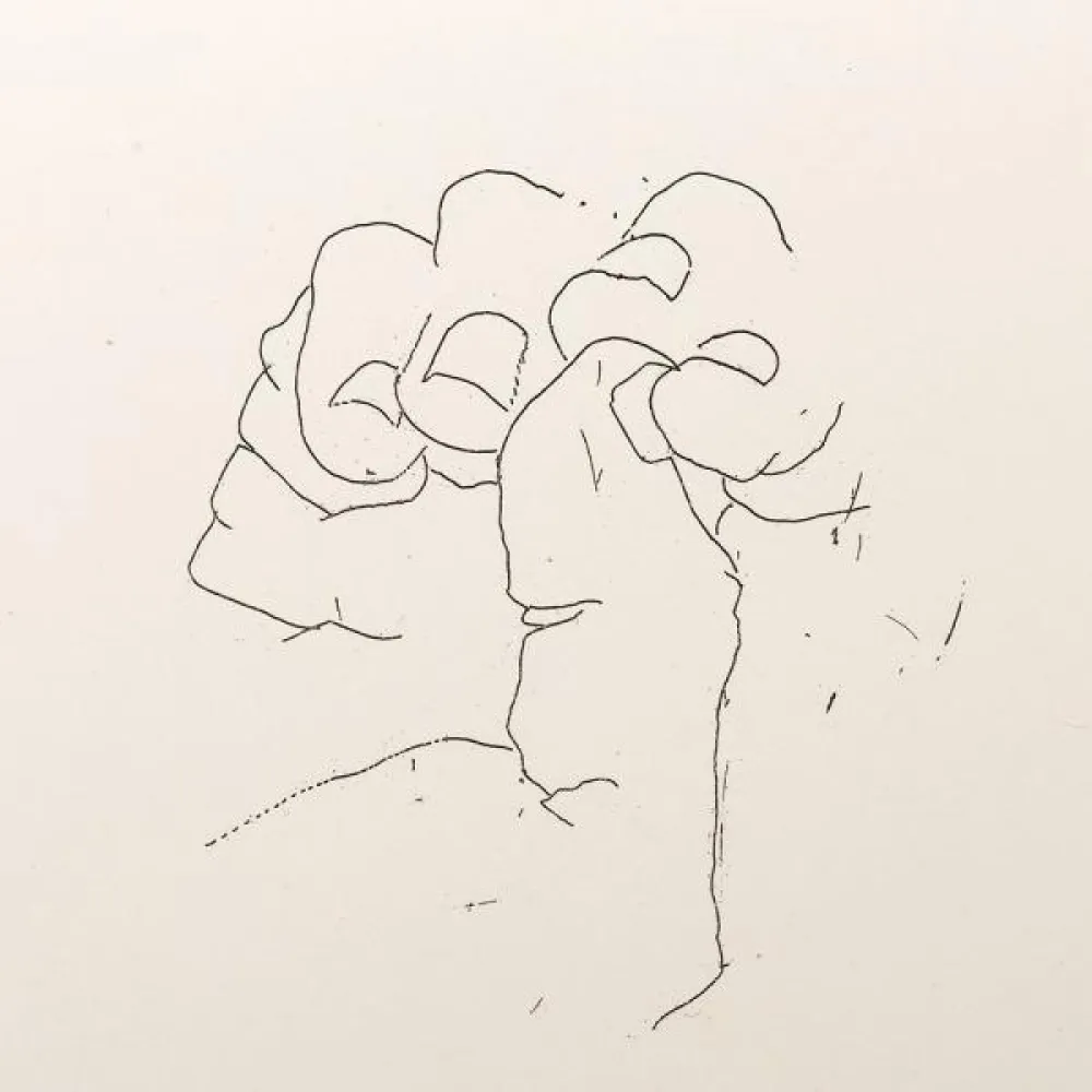 Aquatint Chillida - Adoración (Adoration, Anberung)