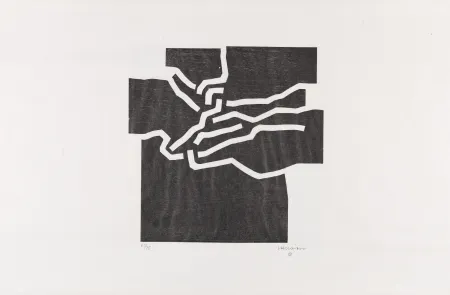 Houtsnede Chillida - Beltza IV