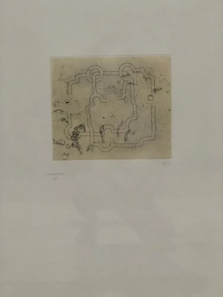 Ets En Aquatint Chillida - Bidearte I