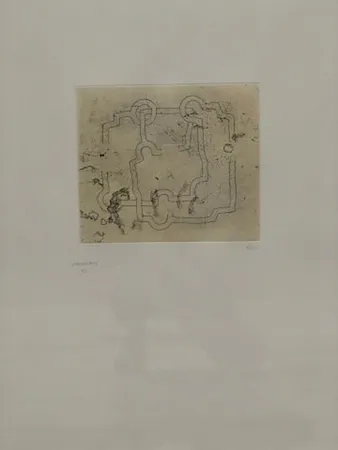 Ets En Aquatint Chillida - Bidearte I